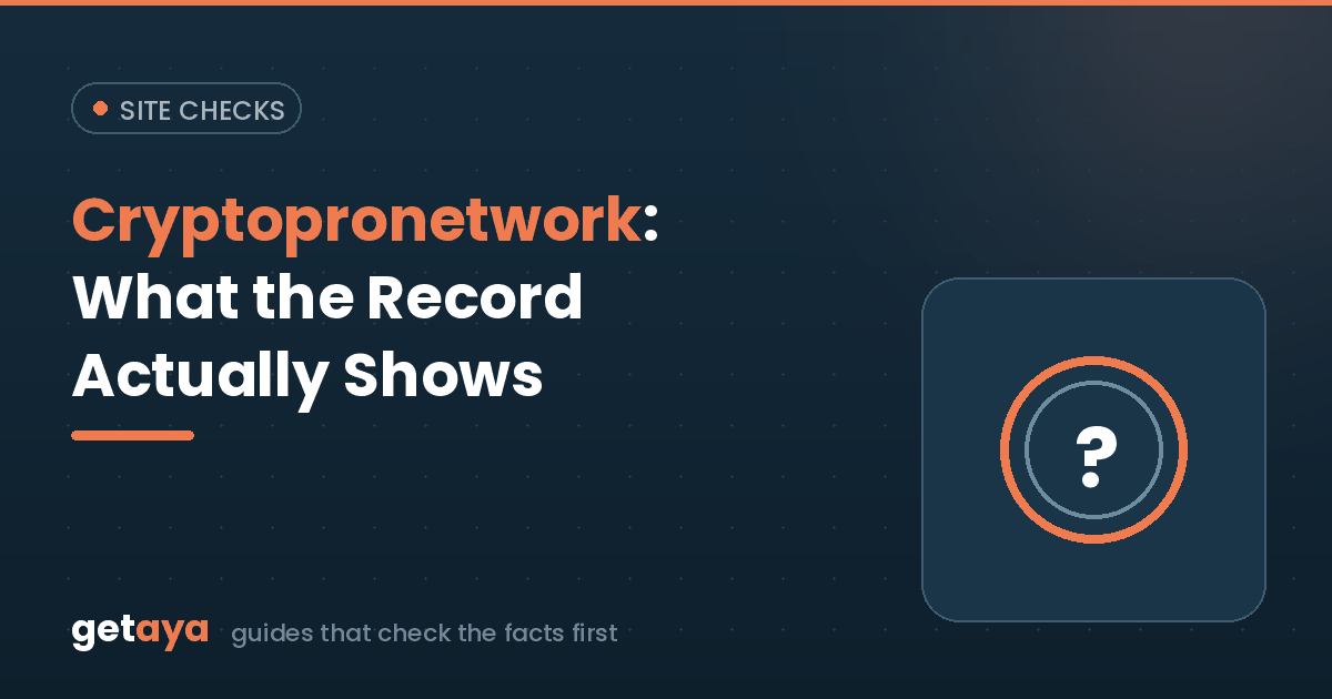 Cryptopronetwork, Adrian Waters and Edna Foster: What the Record Actually Shows