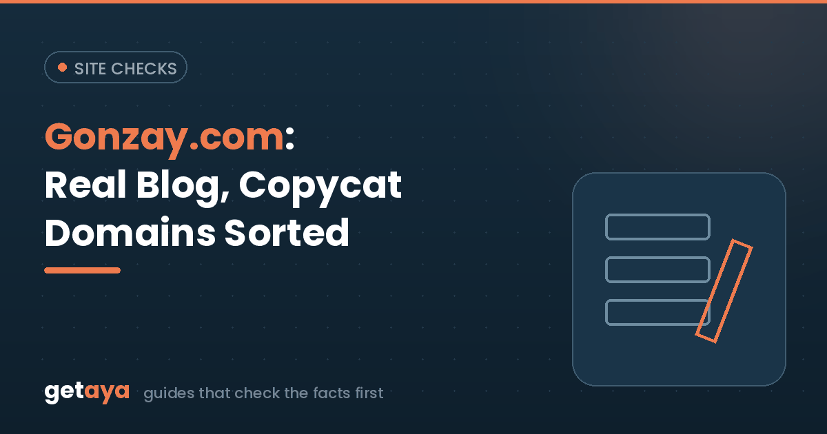 Gonzay.com: A Real Blog, a Write-For-Us Funnel, and Two Lookalike Domains